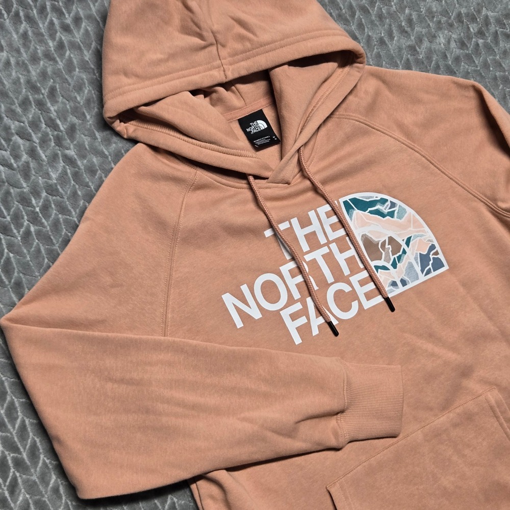The North Face Womens Half Dome Mountain Logo Hoodie Clay NF0A4M4M Medium